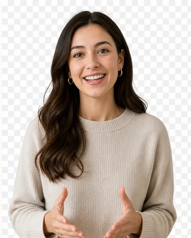 The same person with the background removed